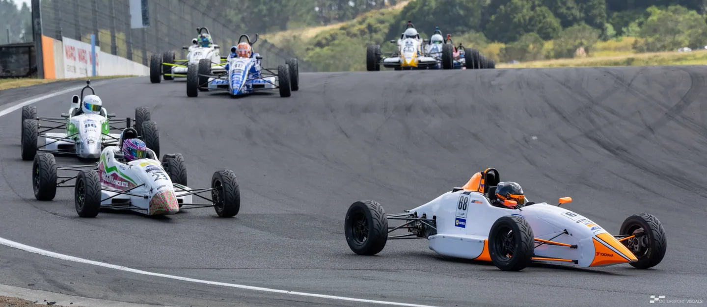 Open wheel single seater at Hampton Downs